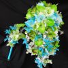 Green and aqua cascading bouquet - Image 6