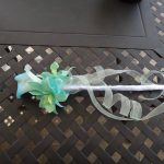 Flower girl wand, calla lily wand mint, blue, picasso calla