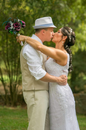Plum purple bridal bouquet with peacock, berry, blueberry accent, pearl stems, baby's breath, fall bouquet, autumn wedding - Image 9