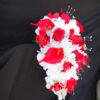 Red & white cascading hydrangea bouquet - Image 2