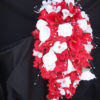 Red & white cascading hydrangea bouquet - Image 9