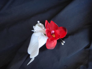 Rose, calla, orchid boutonniere, corsage, button hole, white, red - Image 3