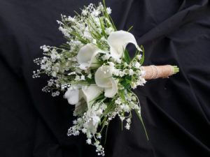 Lilies of the valley, calla lily artificial flower bouquet, real touch, bridal bouquet, rustic county, fake, artificial flowers - Image 2