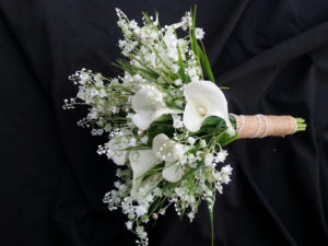 Lilies of the valley, calla lily artificial flower bouquet, real touch, bridal bouquet, rustic county, fake, artificial flowers - Image 4