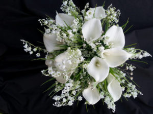 Lilies of the valley, calla lily artificial flower bouquet, real touch, bridal bouquet, rustic county, fake, artificial flowers - Image 6