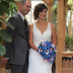 Purple, teal, blue bridal bouquet, purple blue orchids, picasso calla, teal purple hydrangea bouquet, bridal bouquet