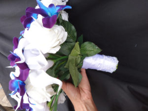 Rose, calla lily and galaxy orchid bouquet - Image 7