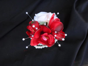 Real touch rose, red orchid wrsit corsage, wristlet, for prom, bridesmaids, rose, white rose - Image 7