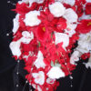 Red & white cascading hydrangea bouquet - Image 5