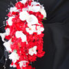 Red & white cascading hydrangea bouquet - Image 6