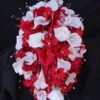 Red & white cascading hydrangea bouquet - Image 7