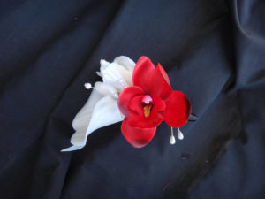 Rose, calla, orchid boutonniere, corsage, button hole, white, red - Image 4