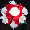 Red, white rose, calla, hydrangea bouquet, small bouquet, bridesmaid bouquet