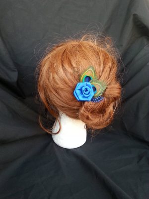 6 Bridesmaids' hair pieces and matching 6 groomsmen's boutonnieres, custom order are accepted for more colors and quantities - Image 6