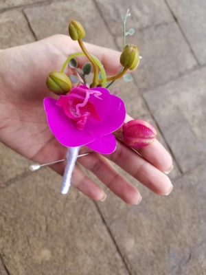 Real touch orchid boutonniere, Available in more colors,  button hole, artificial flower, corsage - Image 4