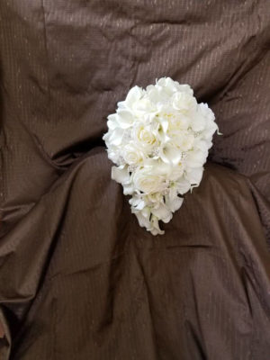 Ivory, cream cascading bridal bouquet - Image 6