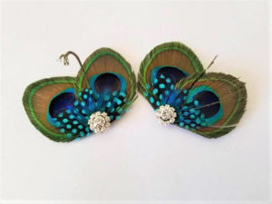 Peacock shoe clips, Customizable
