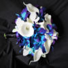 Galaxy orchid and turquoise bridal bouquet - Image 5