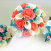 Coral and turquoise bouquet - Image 4