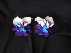 Galaxy orchid, real touch calla lily wrist corsage, purple blue orchid, artificial flowers, wrist corsages - Image 5