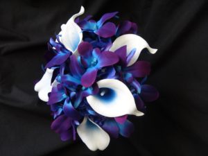 Galaxy orchid and picasso calla small bouquet - Image 6