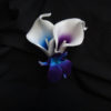 Calla lily, galaxy orchid boutonniere, corsage, real touch calla lilies - Image 4