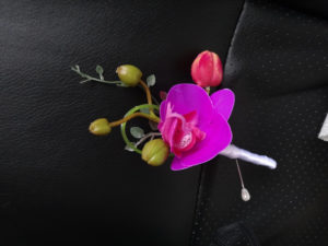 Real touch orchid boutonniere, Available in more colors,  button hole, artificial flower, corsage
