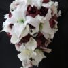 Plum and casablanca lily cascading bouquet - Image 2