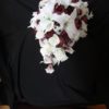 Plum and casablanca lily cascading bouquet - Image 9