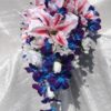 Tiger lily and galaxy orchid Cascading bridal bouquet - Image 4
