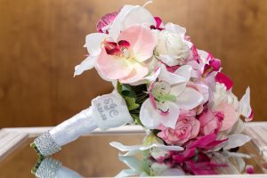 Orchids and rose cascading bouquet - Image 6