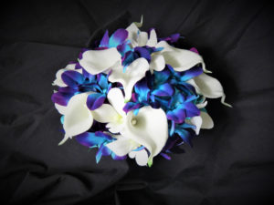 Galaxy orchid and turquoise bridal bouquet - Image 7
