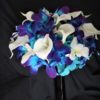 Galaxy orchid and turquoise bridal bouquet