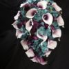 Teal and plum cascading bouquet - Image 2