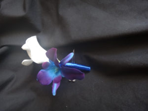 Picasso Calla lily galaxy orchid boutonniere, real touch calla lilies - Image 5