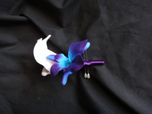 Picasso Calla lily galaxy orchid boutonniere, real touch calla lilies - Image 6