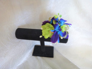 Galaxy orchid, lime green, boutonniere, wrist corsage, artificial flowers, button hole - Image 4
