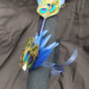 Navy peacock wrist corsage, boutonniere, prom, wedding, bridesmaid - Image 8