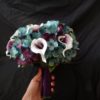 Teal and plum cascading bouquet - Image 3