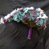 Teal and plum cascading bouquet - Image 5