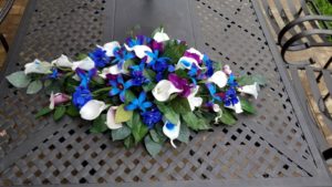 Wedding table decor, center piece, rose calla lily orchid center piece - Image 2