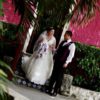 Cascading plum, purple and lavender bridal bouquet with silver accent - Image 7