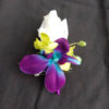 Rose,lime green, galaxy orchid, boutonniere, real touch rose, purple blue orchid - Image 2