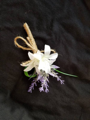 baby's breath, white artificial, botton hole, faux flower, silk tweedia, rustic country - Image 2