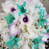 Cascading bouquet with mint and lavender colors - Image 6