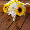 Sunflower, daisy, gerbera daisy baby's breath artificial flower bouquet, autumn bouquet, bridal bouquet, rustic country wedding - Image 3