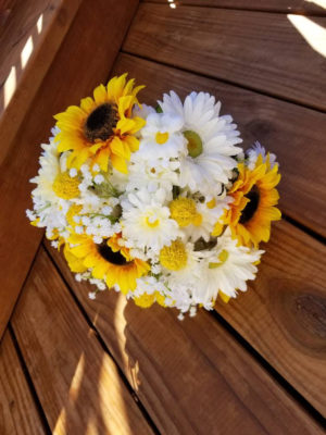 Sunflower, daisy, gerbera daisy baby's breath artificial flower bouquet, autumn bouquet, bridal bouquet, rustic country wedding - Image 7