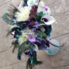 Purple, teal, peacock cascading bouquet - Image 6