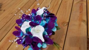 Galaxy orchid and calla lily bouquet - Image 4