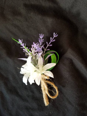 baby's breath, white artificial, botton hole, faux flower, silk tweedia, rustic country - Image 3